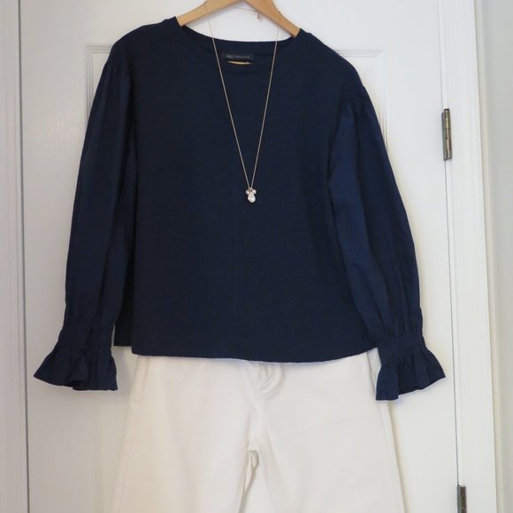 Marks & Spencer Tops - MARKS & SPENCER UK 🇬🇧 - Blue puff sleeve top